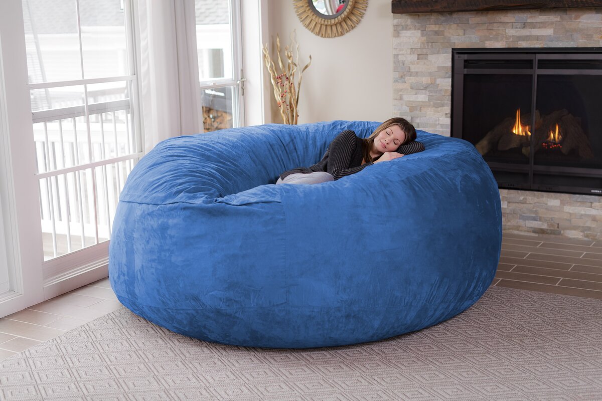 Big Bean Bag Beds STRONGER   Extra Large Microsuede Bean Bag Sofa 